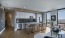 a kitchen with a large island