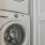 a washing machine in a closet